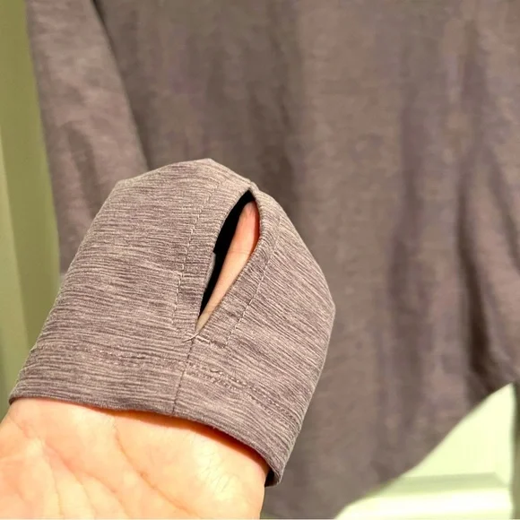 KYODAN β’ super soft light purple heather lightweight zip collared sweater jacket - Picture 3 of 8